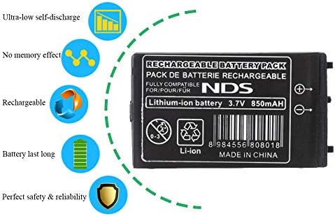 OSTENT 850mAh Rechargeable Lithium-ion Battery + Tool Pack Kit for Nintendo DS NDS