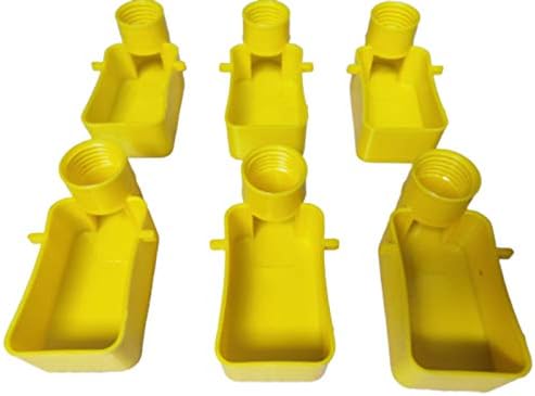Touch of life TOL Bird Water and Food Feeder Connect and Pet Bottles, Set of 6