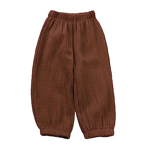 Toddler Casual Long Pants Trousers Summer Fall Kids Baby Boy Girl Cotton Linen Bloomer Elastic Basic Harem Pants Joggers 1-8T