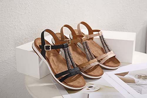 Li&An Summer New Bohemian Women's Shoes Thickened Flat Bottom Comfortable Soft Flip-Flops Open-Toe Women's Slippers #TOP4