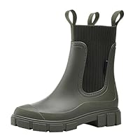 saved for later items daily deals Short Wellies Women Wide Fit Mid Calf Wellies Non-Slip Rubber Wellies Ankle Neoprene Insulated Rubber Rain Boots Lightweight Every waterproof boots men