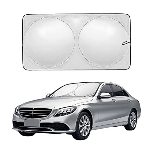 Moly Magnolia Car Windshield Sun Shade, Car Shade For Front Window, Vehicle Sun Protector For Uv Ray, Sun Blocker Keep Car Interior Cool, Auto Sun Screen Heat Protection Cover Accessories (66''×38'') #TOP21