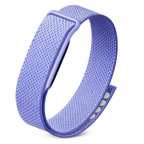 ZOOROO Compatible with Google Fitbit Air Band Nylon Loop Sport Strap-Purple