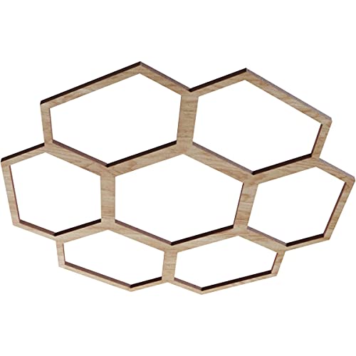 Image of Ekena Millwork 16 inchOD x 6 7 /8 inchID x 1 /4 inchT Florin Wood Fretwork Pierced Ceiling Medallion, Red Oak