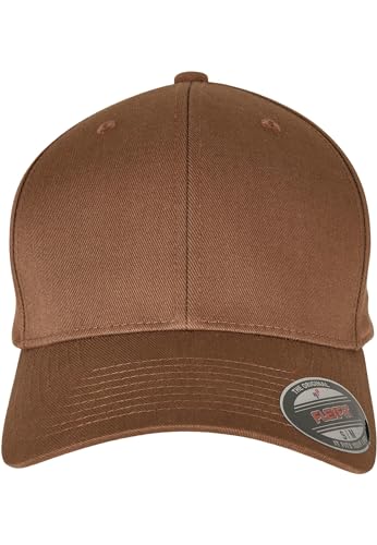Flexfit Unisex Cap Wooly Combed, Unisex Baseballkappe, XS/S, Coyote/Brown