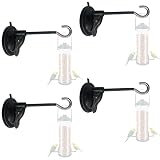 4 Pack Window Suction Cup Bird Feeder Hanger for Bird Feeders and Wind Chimes and Plant, Bird Feeder Hook with Strong Suction Cup, Using the Glue Drop Process- no Feeder and Wind Chimes and Plant
