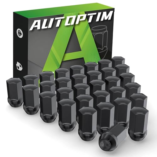 Image of AUTOPTIM M14x1.5 Lug Nuts - Replacement for 2008-2024 Chevy Silverado GMC Sierra 2500 3500, 2012-2024 Ram 2500 3500, 611-236 9596070 OEM Factory Chrome, One-Piece Solid Anti-Rust Wheel Lug Nuts(32PCS)