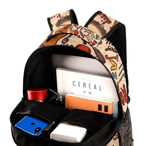 Sac à dos rock multicolore pour adolescents évitant le mal de dos