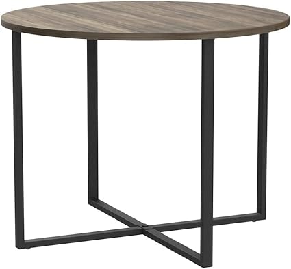 INDIAN DECOR 44628 Round Industrial Coffee Table, Small Round Coffee Table Short Table, Modern Leisure Tea Table Coffee Table for Living Room Dining Home Farmhouse Office Balcony Outdoor (60cm)