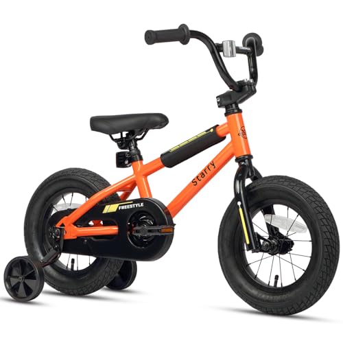 Image of 12 14 16 18 Inch Kids Bike BMX Style Bicycle with Training Wheels Coaster Brake for 2-10 Years Old Toddlers Boys Girls Multiple Colors