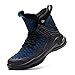 DZGT 2021 Safety Work Shoes for Men and Women, Steel Toe Cap Working Sneaker, Lightweight and Breathable, Fashion Non-Slip Hiking Boots Plus Size Blue