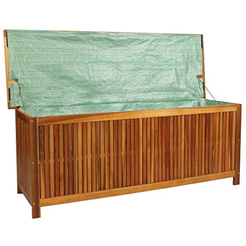 vidaXL Akazienholz Massiv Auflagenbox XL Kissenbox Gartenbox Gartentruhe Truhe – Bild 4