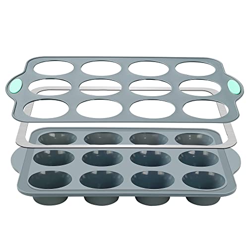 To Encounter Silicone Muffin Pan, 2 Pack 12-Cup, Nonstick Baking Cups, Bpa Free Cupcake Pan With Metal Reinforced Frame More Strength #TOP3