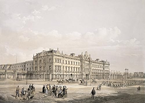 Lienzo decorativo para pared del Palacio de Buckingham, pintura vintage de 60x90cm