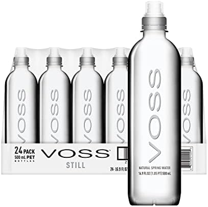 VOSS Premium Still Bottled Water – Sports Cap Bottles – Naturally Pure, Crisp and Refreshing – Recyclable, BPA Free PET Plastic Water Bottles for Drinking and Hydration On-the-Go - 500ml (Pack of 24)