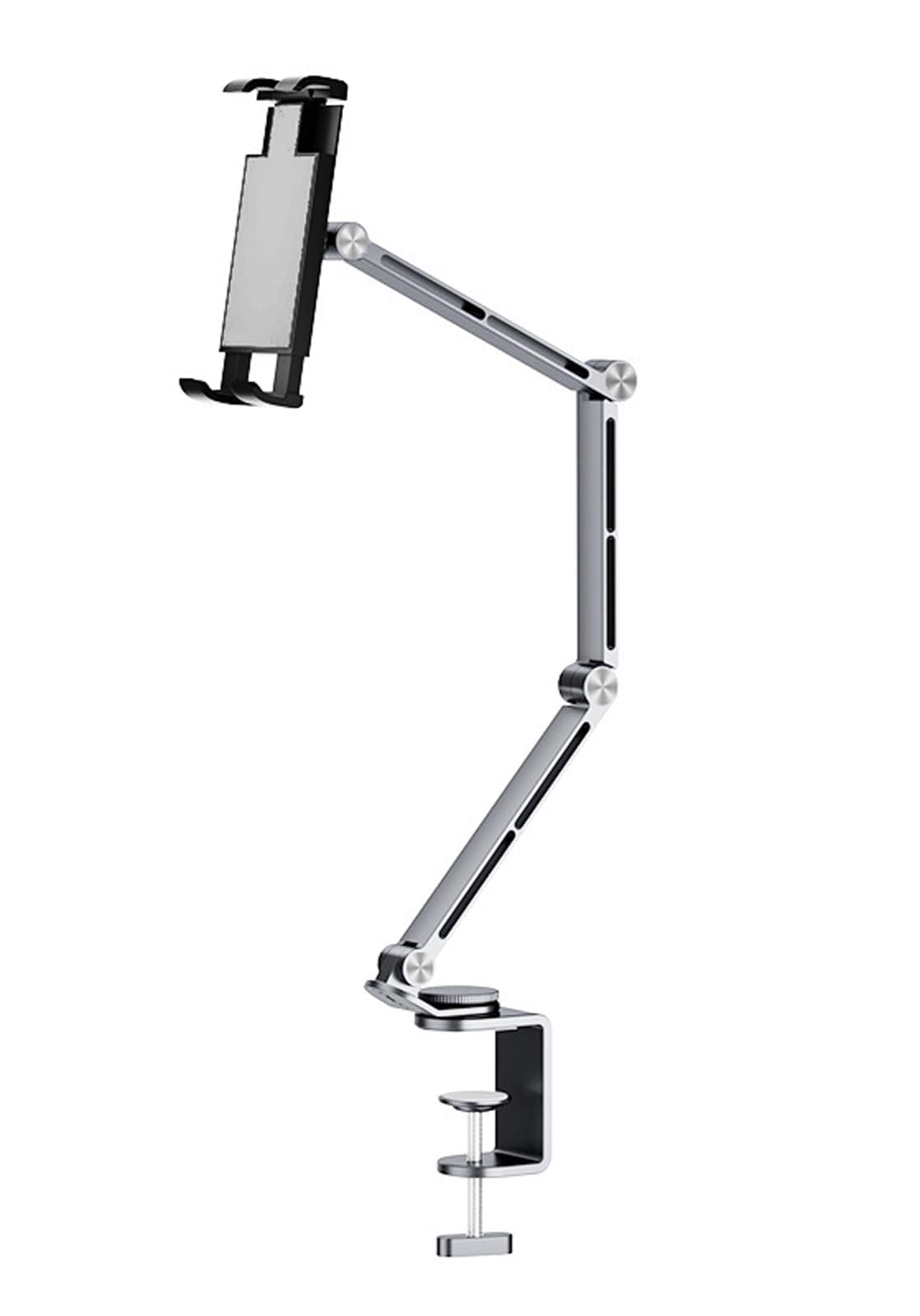 Drehbarer Ständer, Tablet-Halterung, Multi-Winkel-Design, Handy-Clip, Schwenkhalterung, Desktop-Aluminiumlegierung, freitragender Bett, Schreibtisch, Zuhause, Live, faltbare Halterung, kompatibel mit
