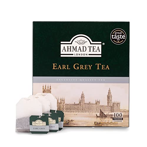 Ahmad Tea Black Tea, Earl Grey Teabags, 100 Ct - Caffeinated And Sugar-Free #TOP3