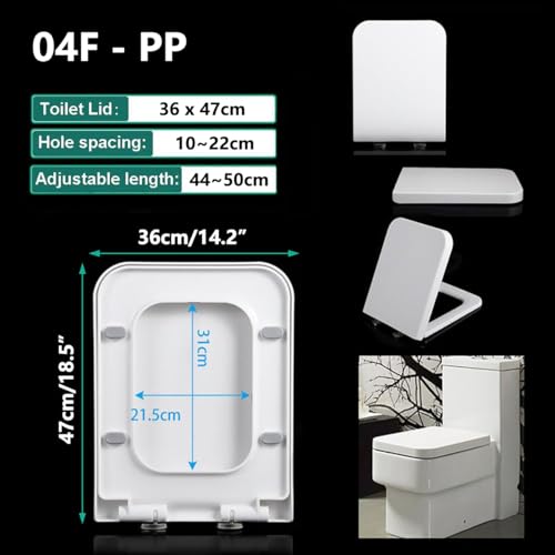 Abattant WC carré blanc pour rénover vos toilettes modernes - 3