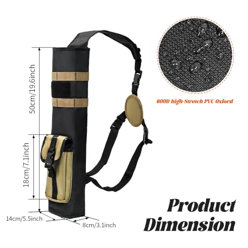 image for PSKOOK Archery Lightweight Back Arrow Quiver, Adjustable Quivers for A