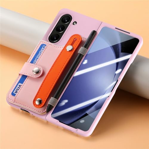 Coque Samsung Galaxy Z Fold 7 violette en cuir rigide premium chic