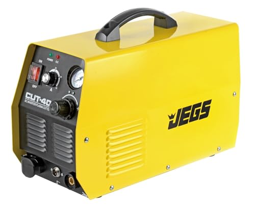 JEGS Plasma Cutter | 110V AC | 220V AC | 60% @ 30A | Cuts Steel And Iron Up To 3/8in. Thick | Includes Power Cable, Plasma Cutting Torch, Ground Cable/Clamp, Hand Held Mask, And More