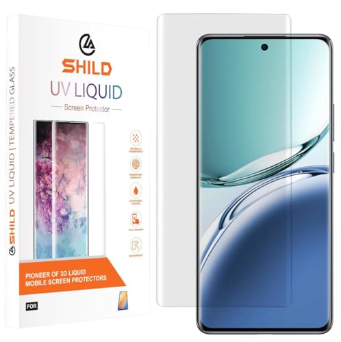 Image of SHILD Advanced HD+ UV Tempered Glass Screen Protector for Oppo F27 Pro Plus (6.7 Inch, Pack of 1) - UV Curved Screen Guard | Full Adhesive | Case Friendly | Fingerprint Compatible | Installation Kit Included