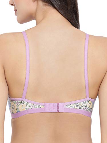 Image of Clovia Women's Cotton Rich Non-Padded Non-Wired Floral Print Bra