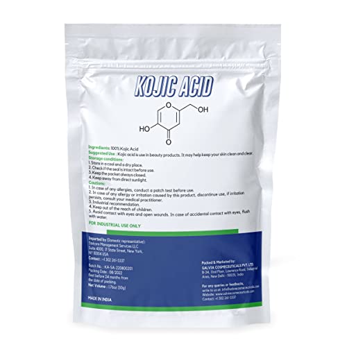 MYOC Kojic Acid Powder - Cosmetic Grade, Pure, Sulphate, Gluten-Free. Perfect for Skin Care & DIY Formulations - 2 Packs, 50g Each - Image 2
