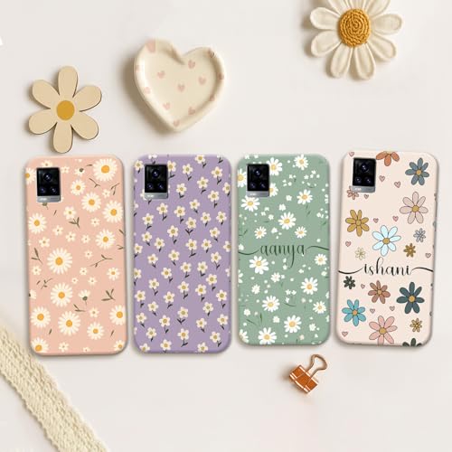 Image of COLORflow Back Cover Compatible with Vivo V20 | Daisy Garden Customized Back Cover Compatible with Vivo V20