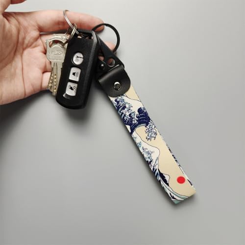 Image of 2Pcs Motorcycle Keychain Motorcycle Key Tag JDM Jet Tag Keychain Heavy Duty Wrist Lanyard Keychain for Car,Motorcycle