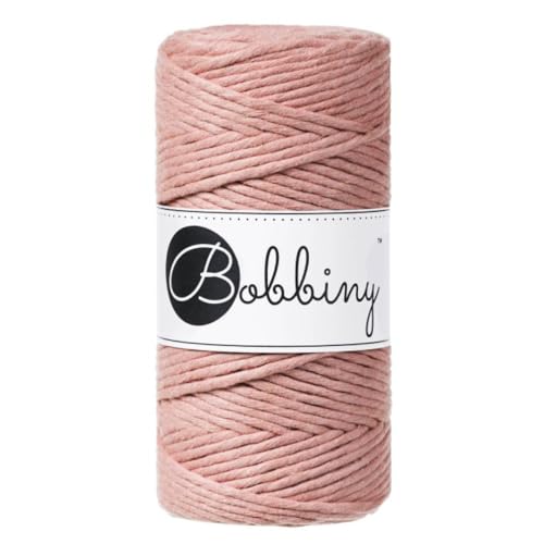 Bobbiny Regular 3mm Single Ply Macrame Cord (Blush) 108yds/330ft (100% Recycled Cotton)
