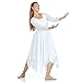 Danzcue Womens Celebration of Spirit Long Sleeve Dance Dress, White, L-XL