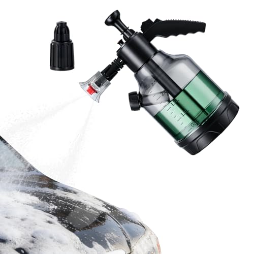 Pulverizador para el lavado de coches | limpiador de espuma portátil con boquillas – Pulverizador de jabón manual con presión manual – para vehículos, coches, camiones, motocicletas, jardín y patio