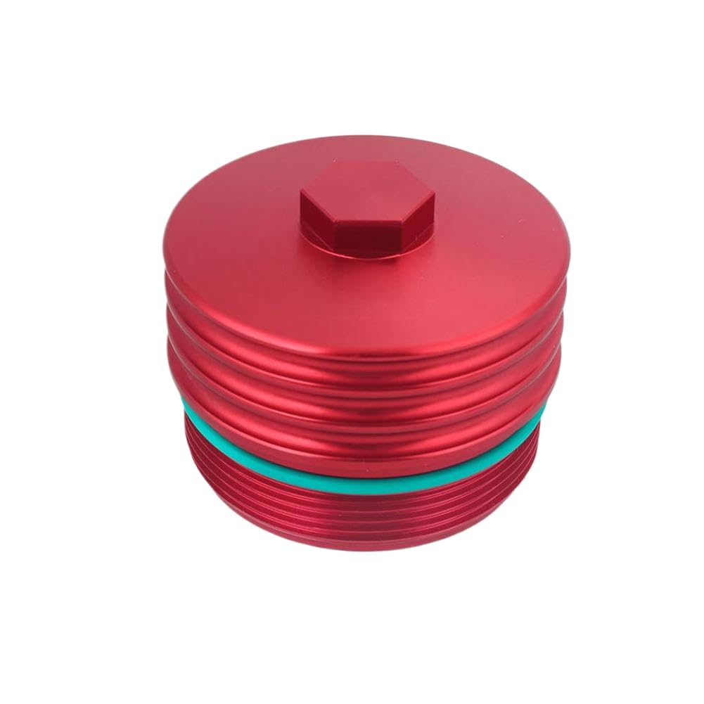 Sostituzione del coperchio del filtro dell'olio in alluminio compatibile con il motore N20 N26 N51 N52 N53 N54 N55(Red)
