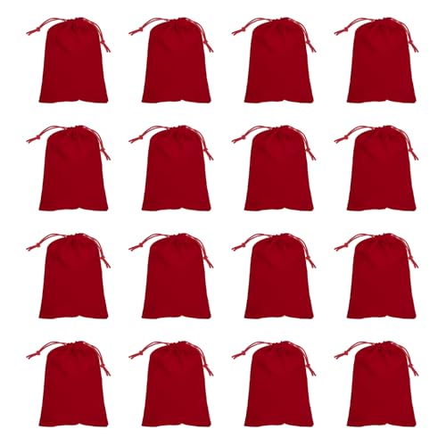 Sachets en velours avec cordon rouge grand format de haute qualité pour objets précieux