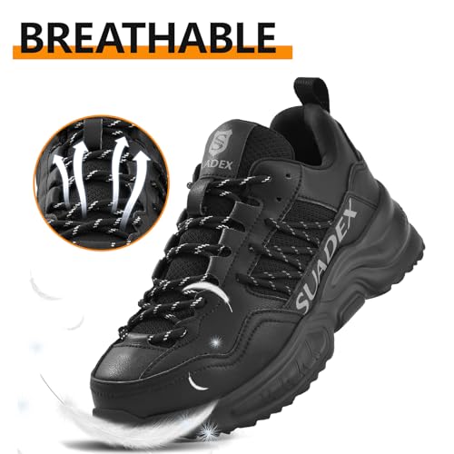 Image of SUADEX Steel Toe Shoes for Men Women Indestructible Work Safety Sneakers