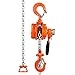 VEVOR Manual Lever Chain Hoist, 1/2 Ton 1100 lbs Capacity 10 FT Come Along, G80 Galvanized Carbon Steel with Weston Double-Pawl Brake, Auto Chain Leading & 360° Rotation Hook, for Garage Factory Dock