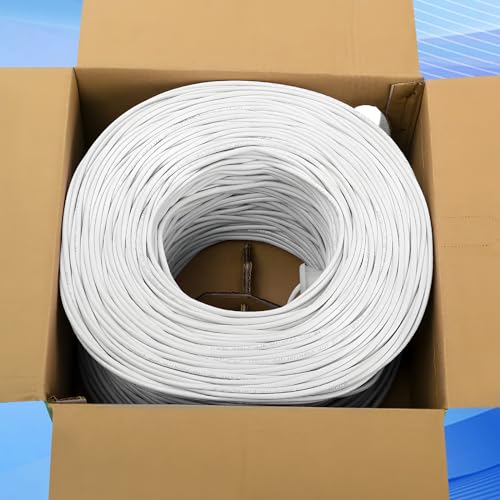 Cable Ethernet Cat 6 UTP 1000 ft 23AWG Blanco miniatura 5