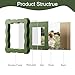 THKRLOF 4x4 Picture Frame with Mat for 3x3, Wavy Edge Wooden Real Glass Photo Frame for Tabletop and Wall Hanging, Green, 1 Pack