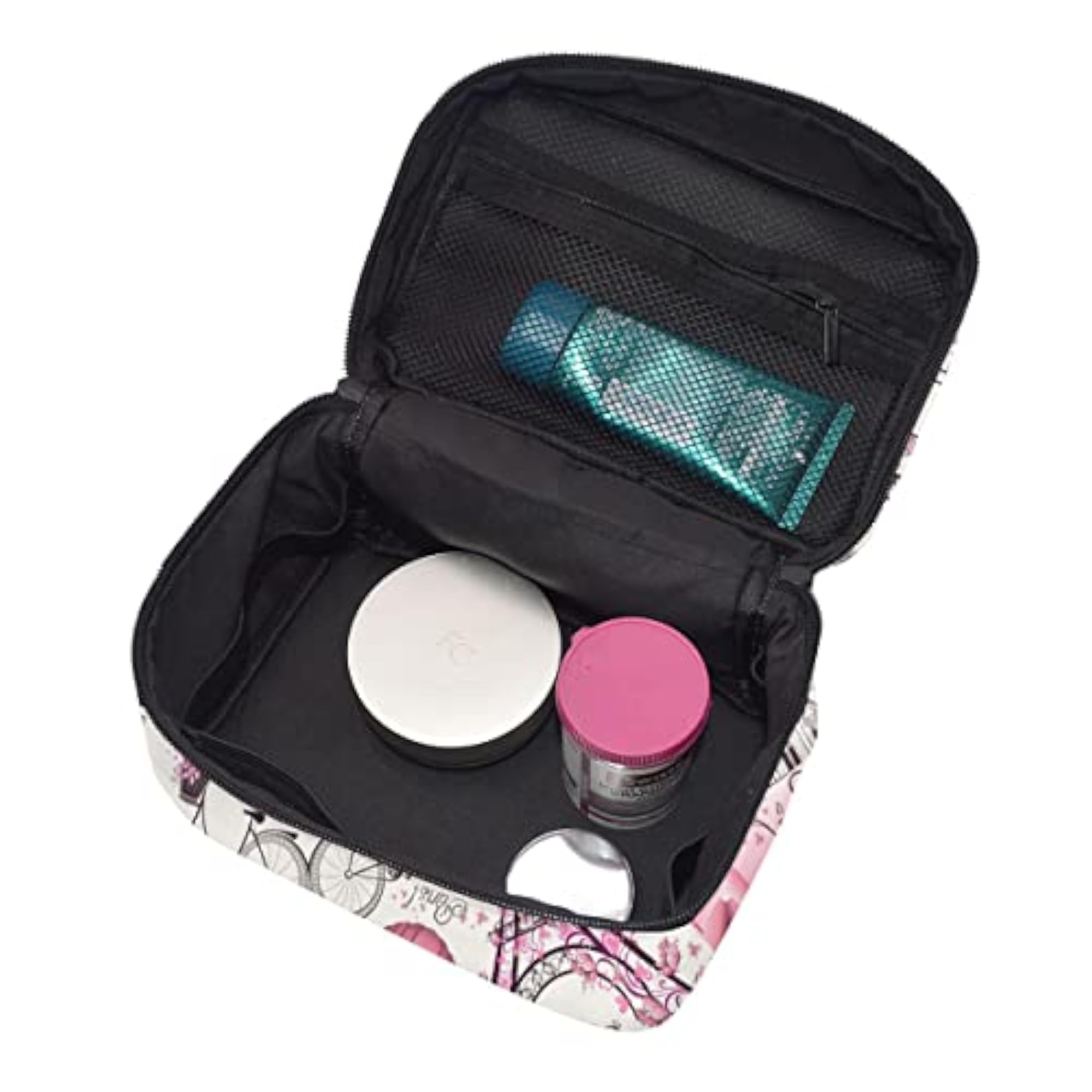 Travel Cosmetic Bag with Paris Eiffel Tower Design