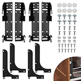 TRUCFUSION 2 Sets 5WB-DMKIT Door Mount Kit Compatible with Rev-A-Shelf 5WB1/5WB2/5CW2 Series Organizer Pull Out Wire Baskets for Cabinet, Kitchen, Storage, Shelves, Drawers, Black