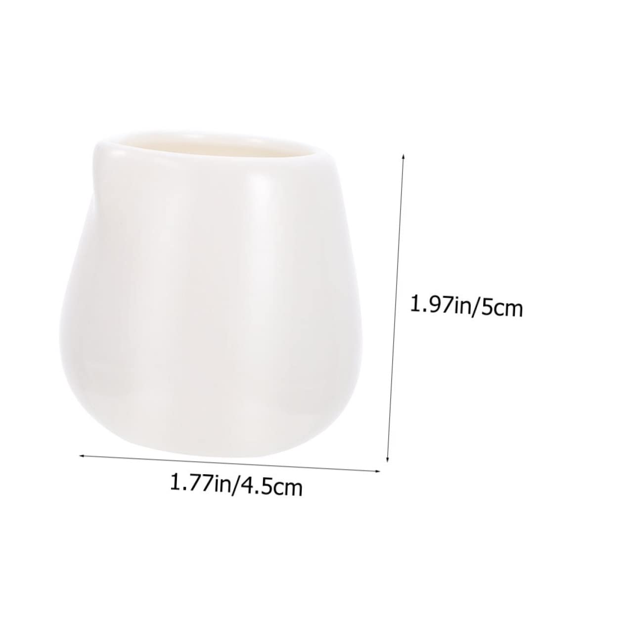 COLLBATH 6pcs Ceramic Milk Cup Sugar and Creamer Serving Bowls Creamer Dispenser Creamer Container Sauce Bowl with Handle Espresso Pitcher Household Cream Pitcher Creamer Jug Ceramics White