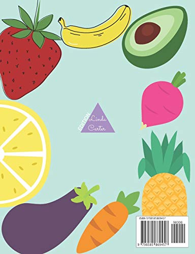Fruits and veggies coloring book: my first coloring book to learn how to draw the color of fruits an