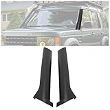 KUAFU Windshield A Pillar Trim Compatible with 1999-2004 Land Rover Discovery 2 Replacement for DCB500060PMA DCB500070PMA Painted Black Left & Right Side