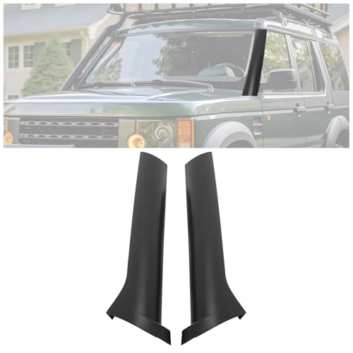 KUAFU Windshield A Pillar Trim Compatible with 1999-2004 Land Rover Discovery 2 Replacement for DCB500060PMA DCB500070PMA Painted Black Left & Right Side