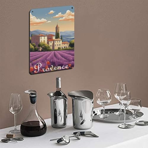 Affiche rétro voyage en métal 30x40 cm avec trous de fixation - 5