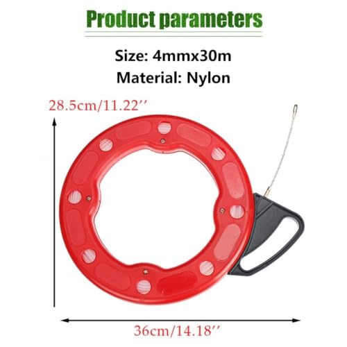 Extractor de cables rojo retráctil para electricista guía pasacables 7