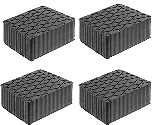 JOMAFA - JUEGO DE 4 TACOS DE GOMA 160 x 120 x 80 mm ALTURA PARA ELEVADORES DE COCHE UNIVERSAL COMPATIBLE CON ravaglioli, corghi, omnc...