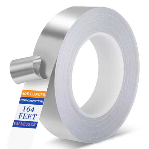 Image of Light Blocking Tape, 1.2 in x 164 Ft Blackout Stickers for Electronics, Dimming Covers for Window, Routers, Block 100% of LED Lights - Silver