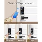 Philips Smart Lock with Handles, Keyless Entry Door Lock Set, Smart Door Lock with 2 Level Handles, Digital Keypad Deadbolt for Front Door, App Fingerprint PIN Code Unlocking, Auto Locking - Image 2